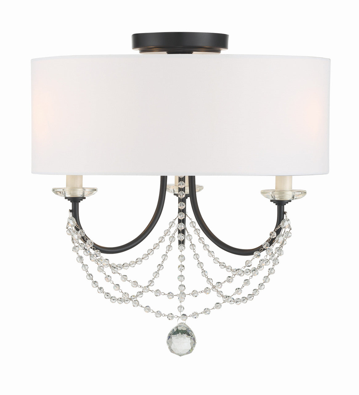 Crystorama Delilah 3 Light Matte Black Ceiling Mount DEL-90803-MK_CEILING