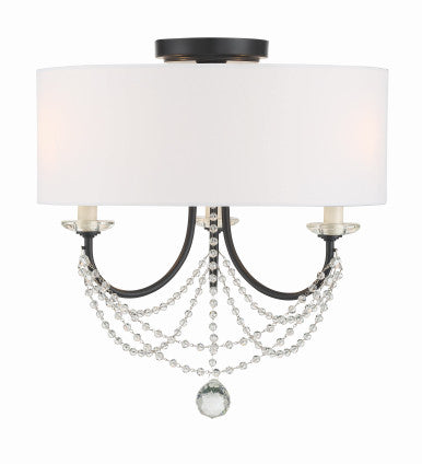 Crystorama Delilah 3 Light Matte Black Ceiling Mount DEL-90803-MK_CEILING