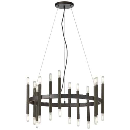 Dainolite 24 Light Incandescent Matte Black Chandelier  DER-2424C-MB