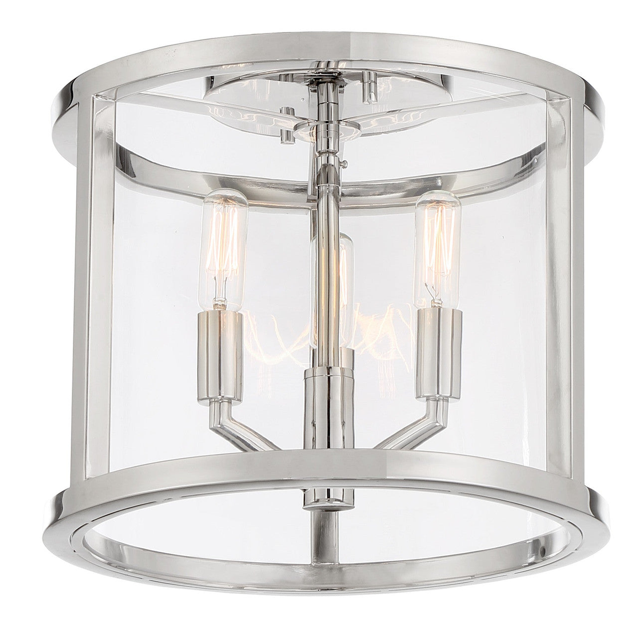 Crystorama Libby Langdon for Crystorama Devon 3 Light Polished Nickel Ceiling Mount DEV-B8003-PN_CEILING