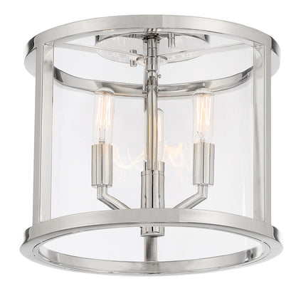 Crystorama Libby Langdon for Crystorama Devon 3 Light Polished Nickel Ceiling Mount DEV-B8003-PN_CEILING