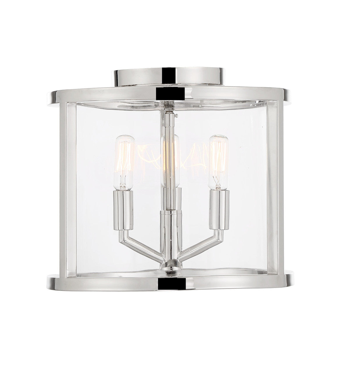 Crystorama Libby Langdon for Crystorama Devon 3 Light Polished Nickel Ceiling Mount DEV-B8003-PN_CEILING