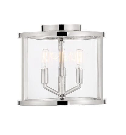 Crystorama Libby Langdon for Crystorama Devon 3 Light Polished Nickel Ceiling Mount DEV-B8003-PN_CEILING