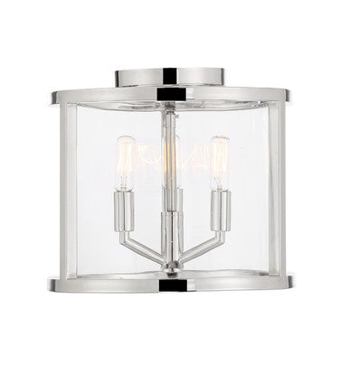 Crystorama Libby Langdon for Crystorama Devon 3 Light Polished Nickel Ceiling Mount DEV-B8003-PN_CEILING