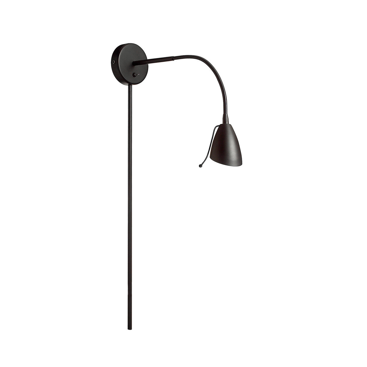 Dainolite 1 Light Halogen Wall Lamp, Matte Black DGUW224-MB