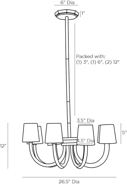 Arteriors Home Gaetano Chandelier DJ42000