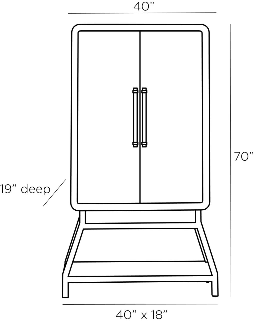 Arteriors Home Cantu Cocktail Cabinet DJ5015