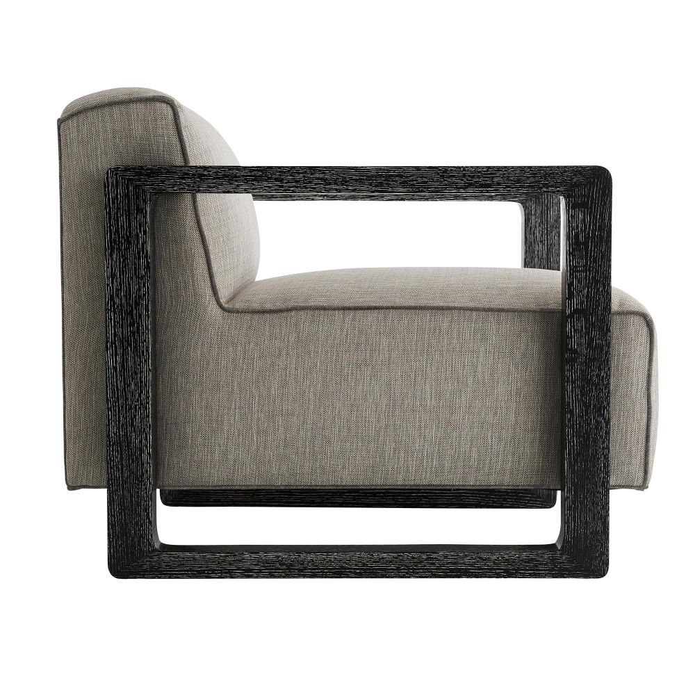 Arteriors Home Duran Chair Fossil Tweed Black Cerused DJ8070