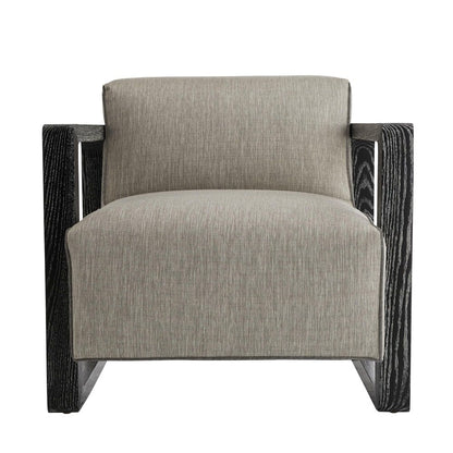 Arteriors Home Duran Chair Fossil Tweed Black Cerused DJ8070