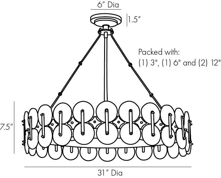 Arteriors Home Rondelle Chandelier DK82001