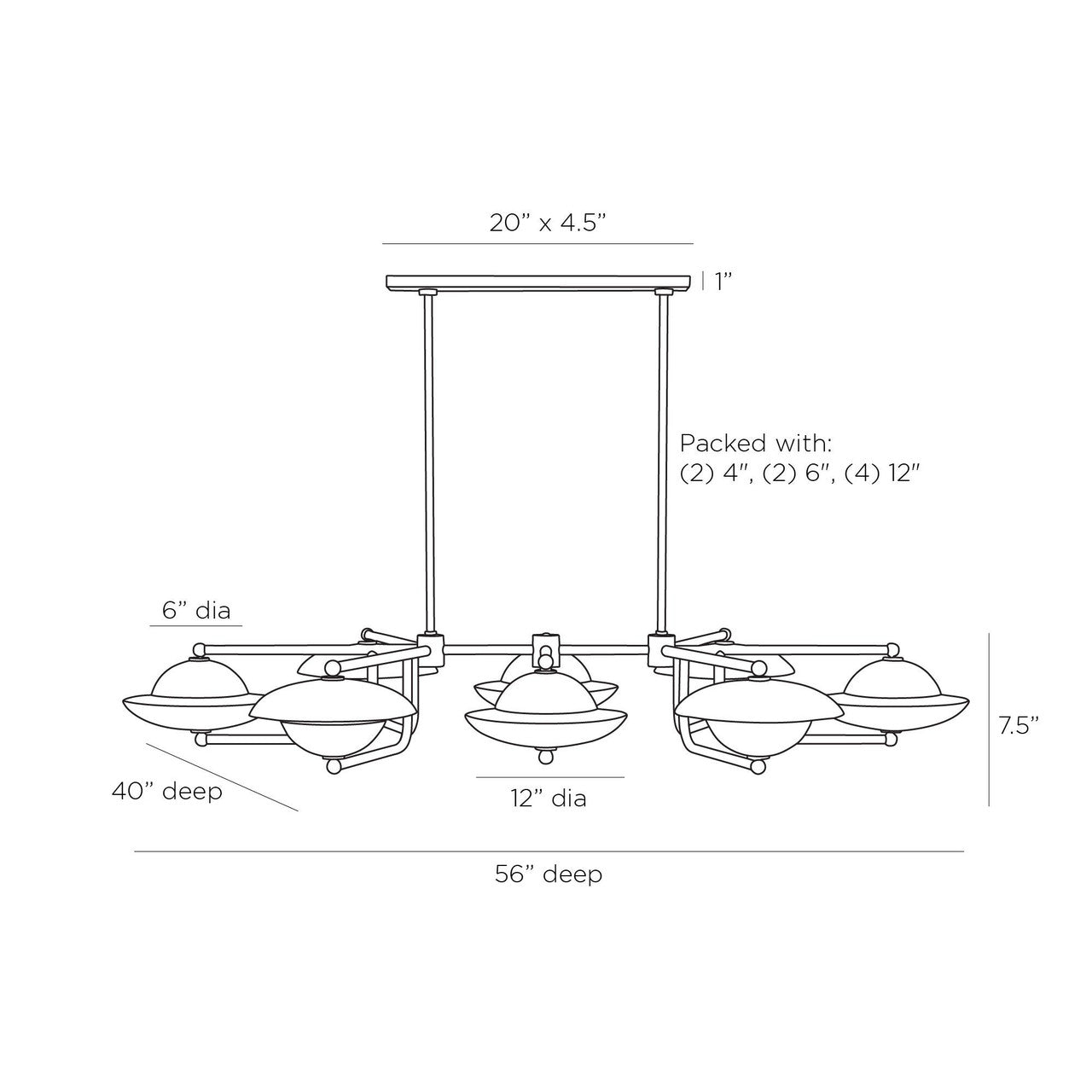 Arteriors Home Towne Chandelier DLC07