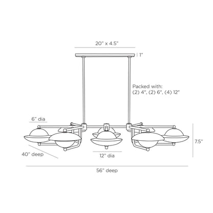 Arteriors Home Towne Chandelier DLC07