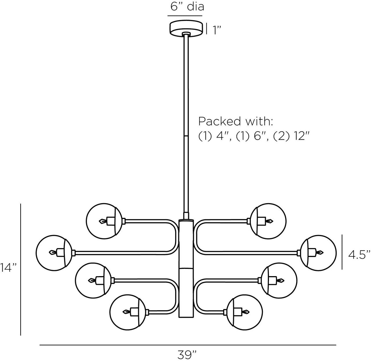 Arteriors Home Baltimore Chandelier DLC18