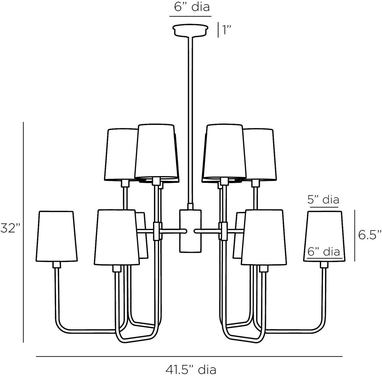 Arteriors Home Bedford Chandelier DLC19