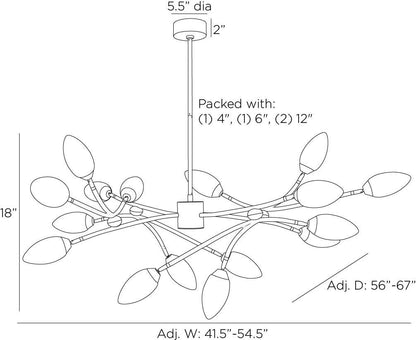 Arteriors Home Ember Chandelier DLC22