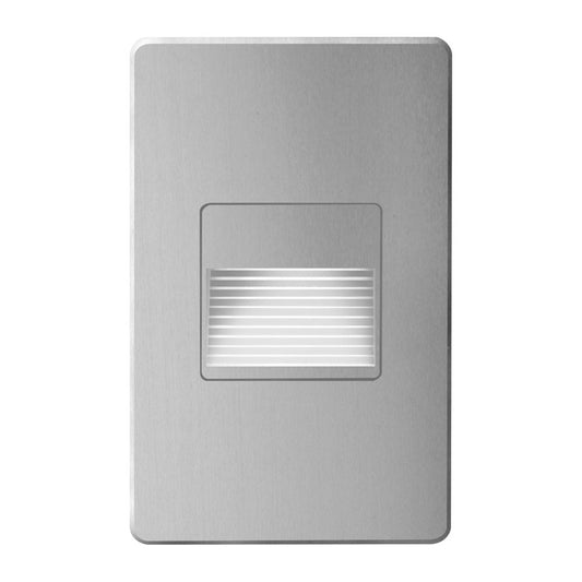 Dainolite 120VAC input, L125mmxW78mmxH37mm, 2700K, 3.3W IP65, Brushed Aluminum Wall LED Light DLEDW-200-BA