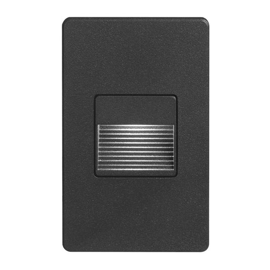 Dainolite 120VAC input, L125mmxW78mmxH37mm, 2700K, 3.3W IP65, Black Wall LED Light DLEDW-200-BK