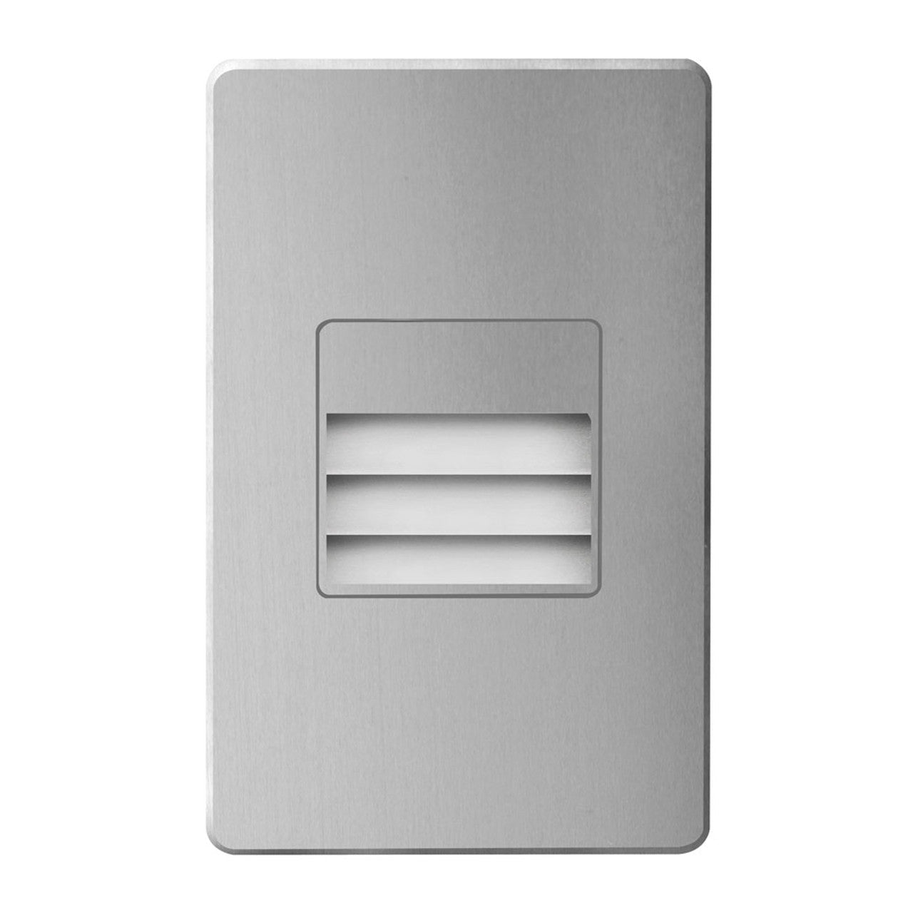 Dainolite 120VAC input, L125mmxW78mmxH37mm, 2700K, 3.3W IP65, Brushed Aluminum Wall LED Light with Louver. DLEDW-234-BA