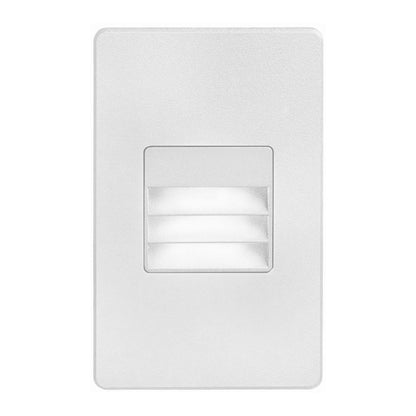 Dainolite 120VAC input, L125mmxW78mmxH37mm, 2700K, 3.3W IP65, White Wall LED Light with Louver DLEDW-234-WH