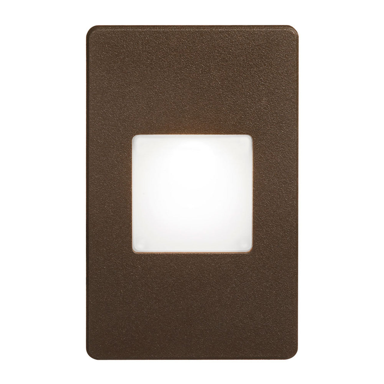 Dainolite 120VAC input, L125mmxW78mmxH37mm, 2700K, 3.3W IP65, Bronze Wall LED Light with White Lens DLEDW-245-BZ