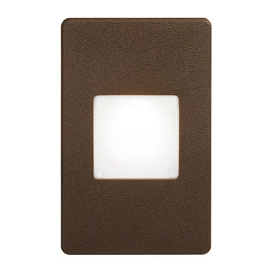 Dainolite 120VAC input, L125mmxW78mmxH37mm, 2700K, 3.3W IP65, Bronze Wall LED Light with White Lens DLEDW-245-BZ