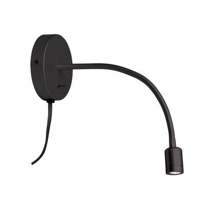 Dainolite 3W Matte Black Wall Lamp DLEDW-263-MB