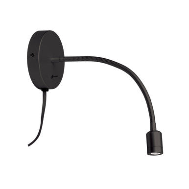 Dainolite 3W Matte Black Wall Lamp DLEDW-263-MB