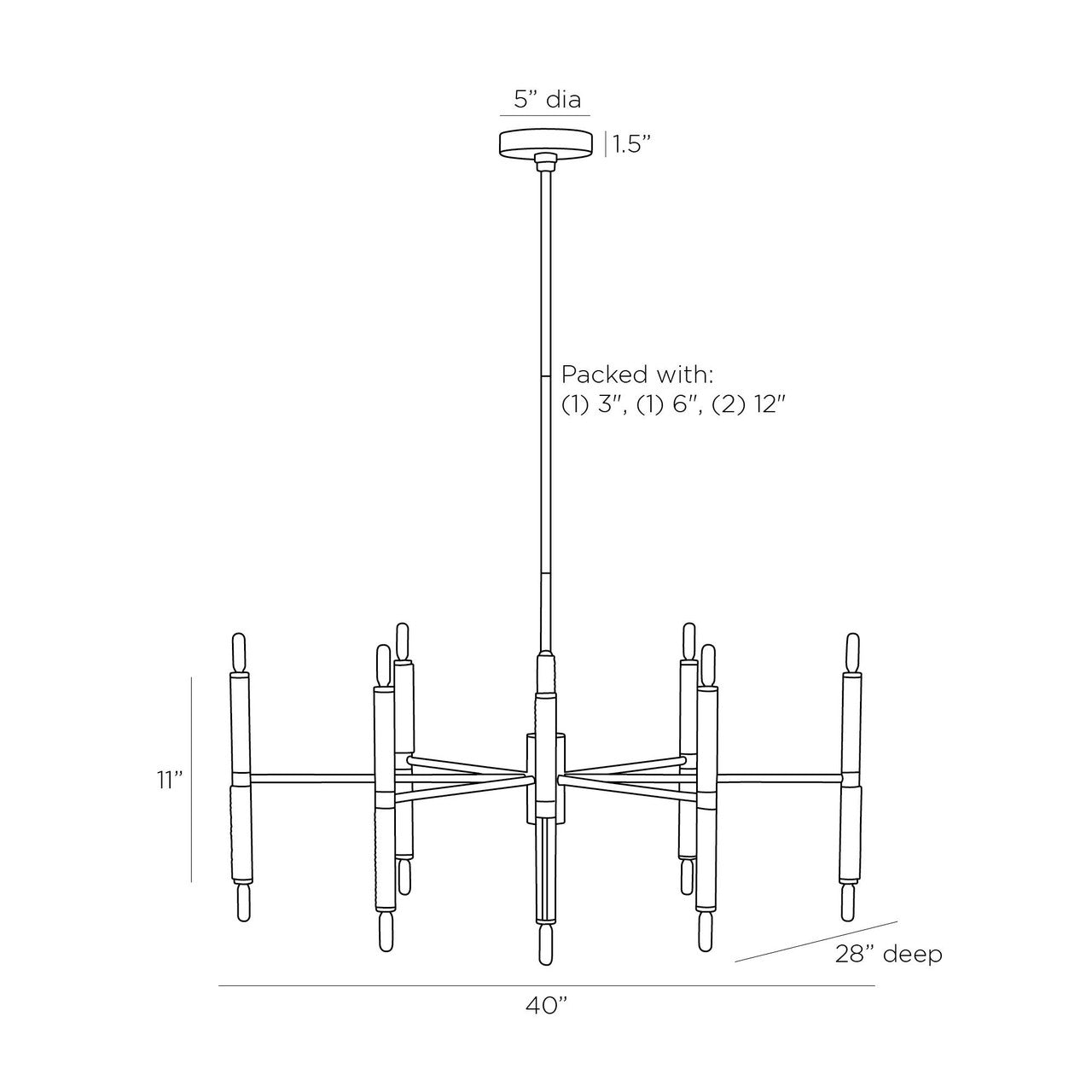 Arteriors Home Tilman Chandelier DLI01