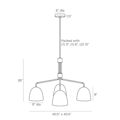 Arteriors Home Worth Chandelier DLI05