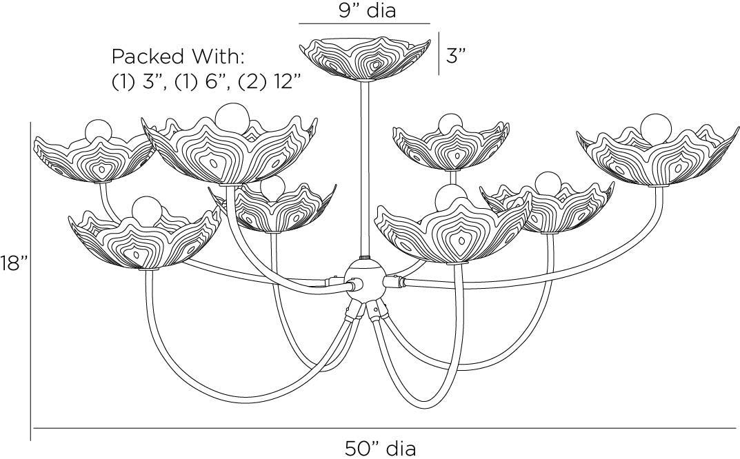 Arteriors Home Encinitas Chandelier DLI06