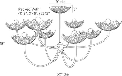 Arteriors Home Encinitas Chandelier DLI06