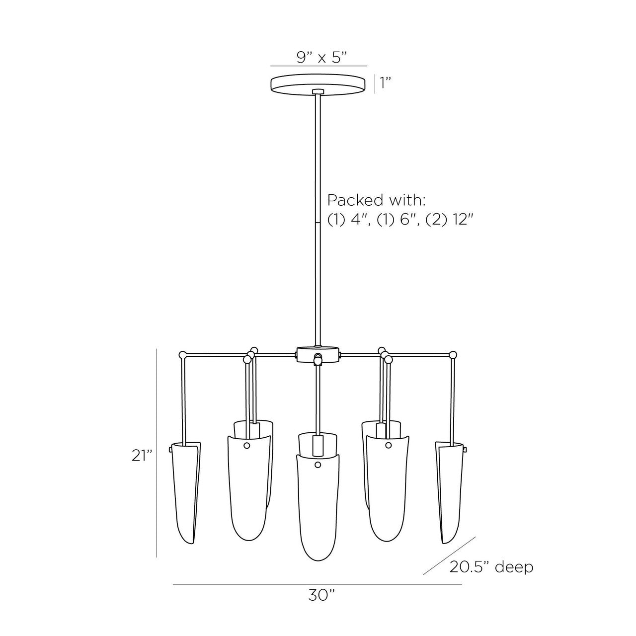 Arteriors Home Valeria Chandelier DMC04