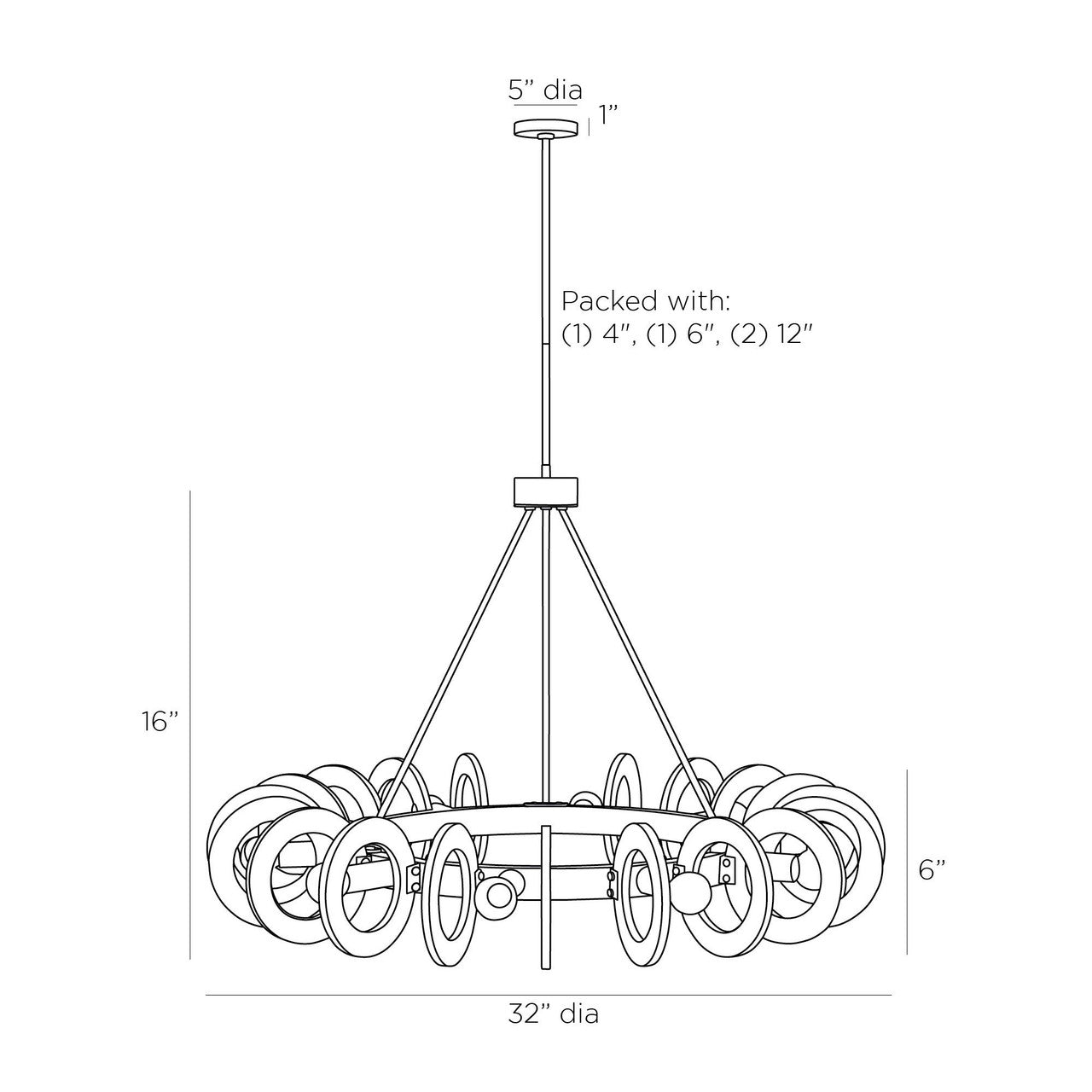 Arteriors Home Trina Chandelier DMC06