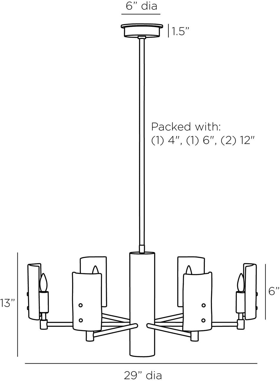 Arteriors Home Zeki Chandelier DMC12