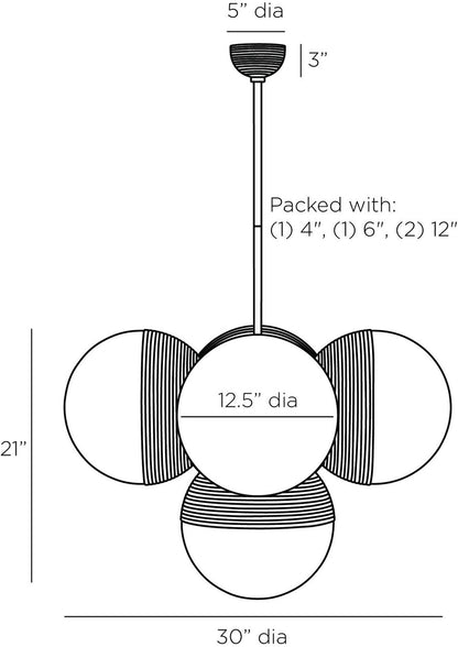 Arteriors Home Baptiste Chandelier DMC14