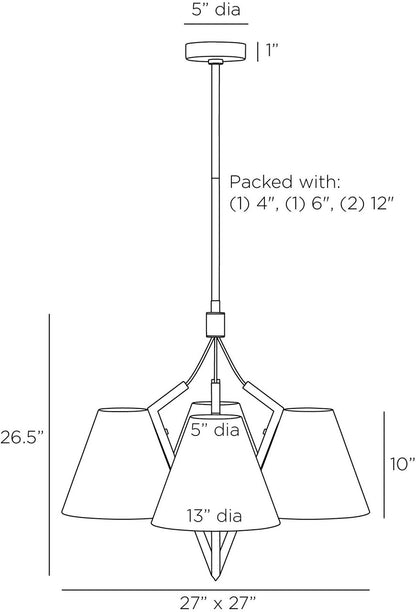 Arteriors Home Abrams Chandelier DMC18