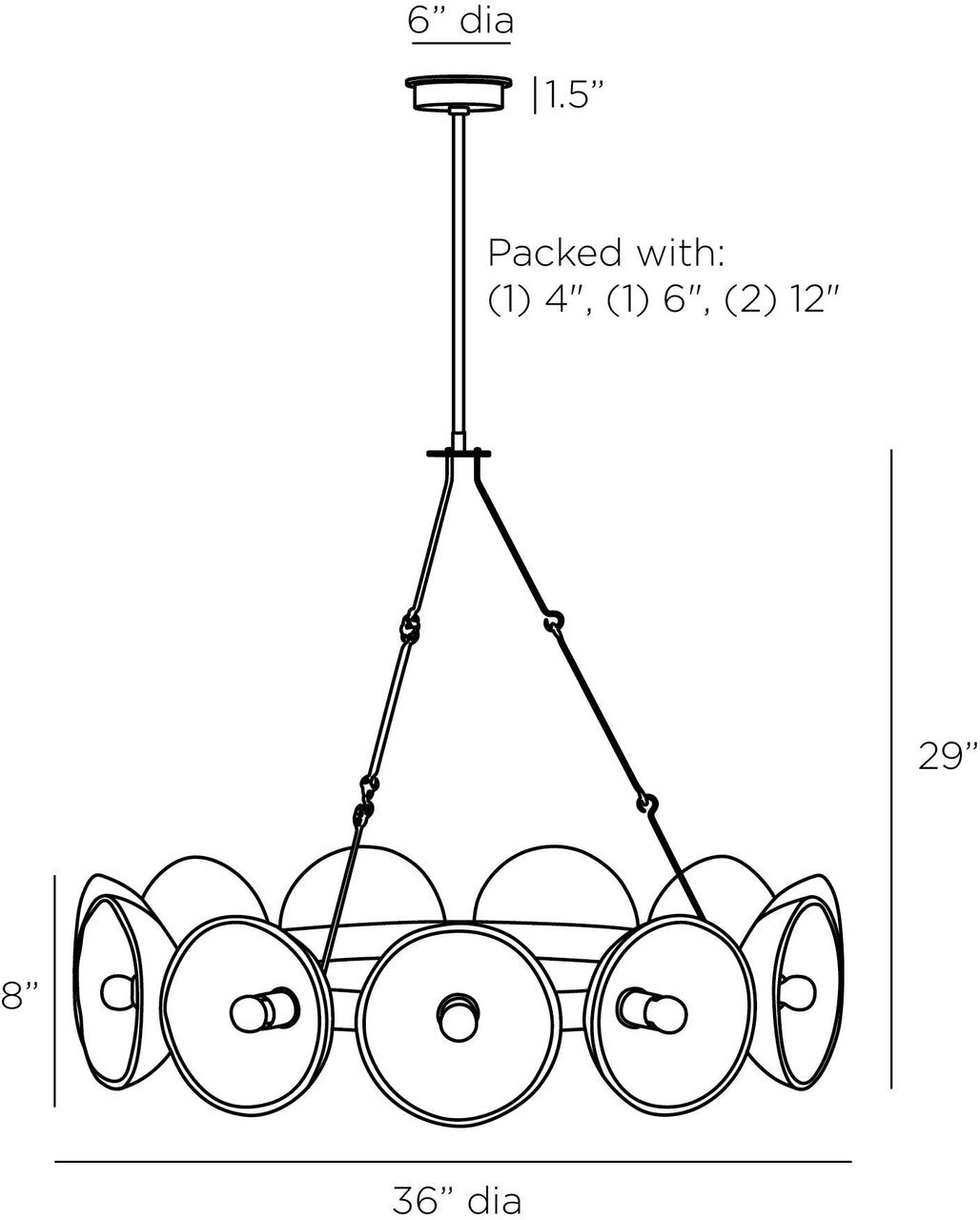 Arteriors Home Apollo Chandelier DMC19