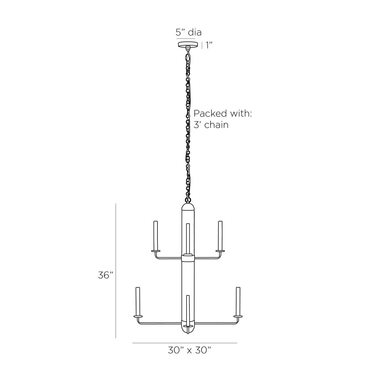 Arteriors Home Walden Chandelier DMI04