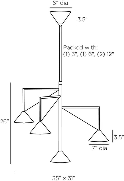 Arteriors Home Axel Chandelier DMI10