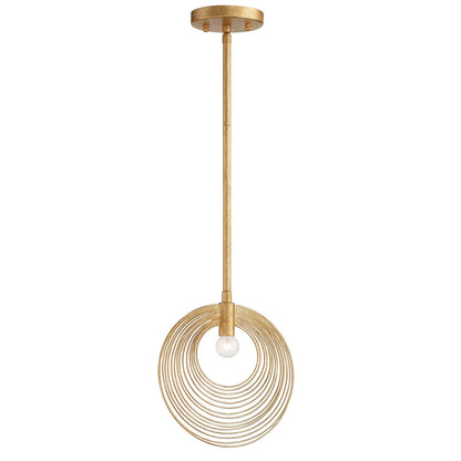 Crystorama Doral 1 Light Renaissance Gold Pendant DOR-B7700-RG