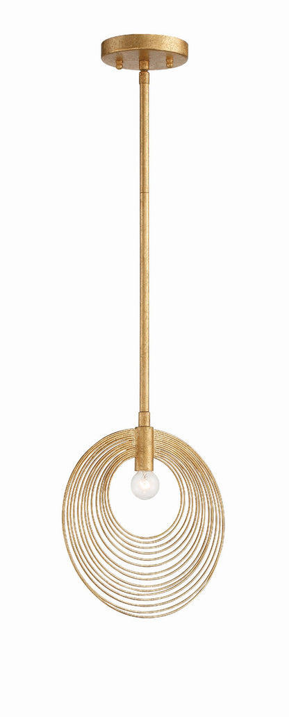 Crystorama Doral 1 Light Renaissance Gold Pendant DOR-B7700-RG