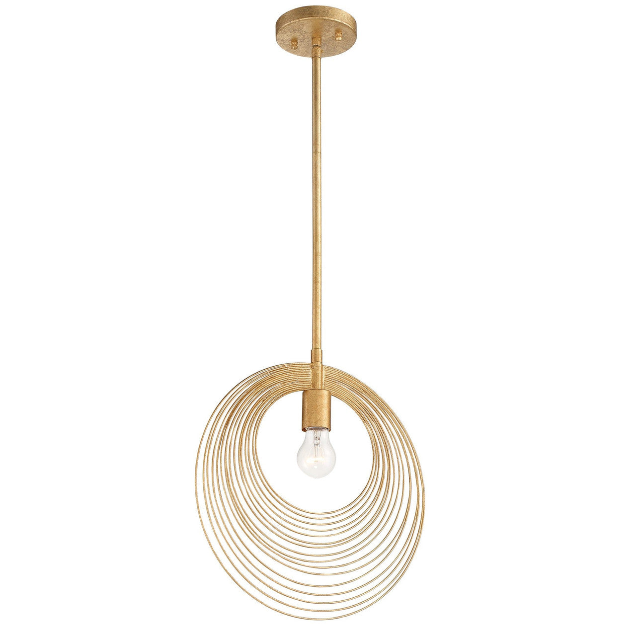 Crystorama Doral 1 Light Renaissance Gold Pendant DOR-B7701-RG