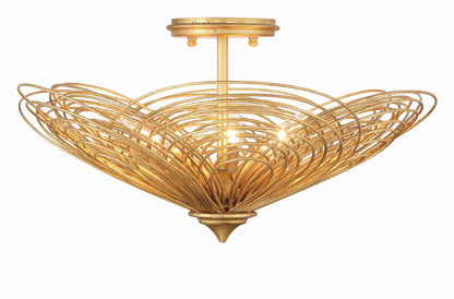 Crystorama Doral 3 Light Renaissance Gold Ceiling Mount DOR-B7703-RG