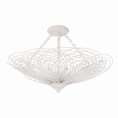 Crystorama Doral 6 Light Matte White Semi Flush Mount DOR-B7706-MT_CEILING