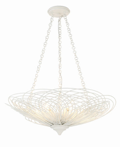 Crystorama Doral 6 Light Matte White Chandelier DOR-B7706-MT