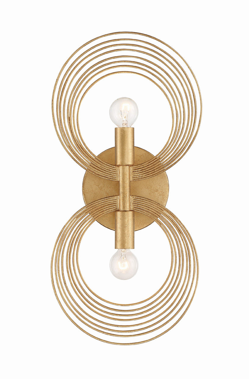 Crystorama Doral 2 Light Renaissance Gold Wall Mount DOR-B7722-RG