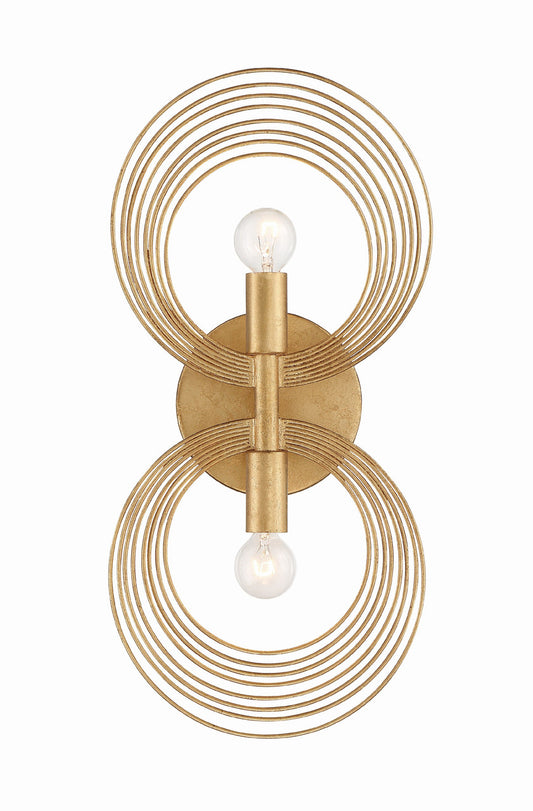 Crystorama Doral 2 Light Renaissance Gold Wall Mount DOR-B7722-RG