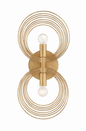 Crystorama Doral 2 Light Renaissance Gold Wall Mount DOR-B7722-RG