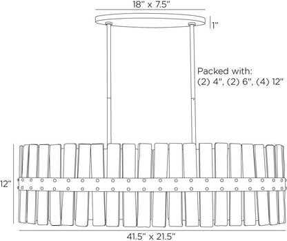 Arteriors Home Sinclair Oval Chandelier DRC10