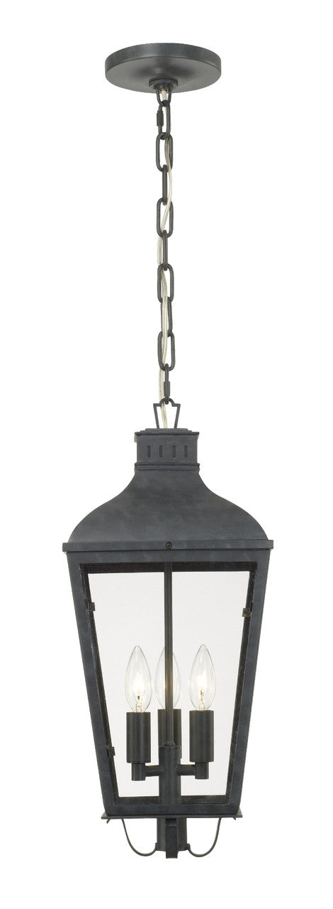 Crystorama Dumont 3 Light Graphite Outdoor Chandelier DUM-9805-GE